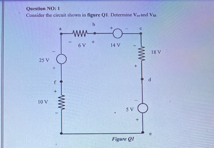 Solved Question NO: 1 Consider the circuit shown in figure | Chegg.com