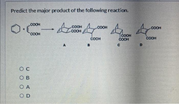 Solved Predict The Major Product Of The Following Reaction. | Chegg.com