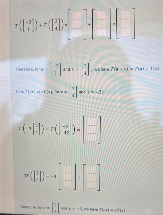 Solved Linear Transformations In linear algebra, we are | Chegg.com