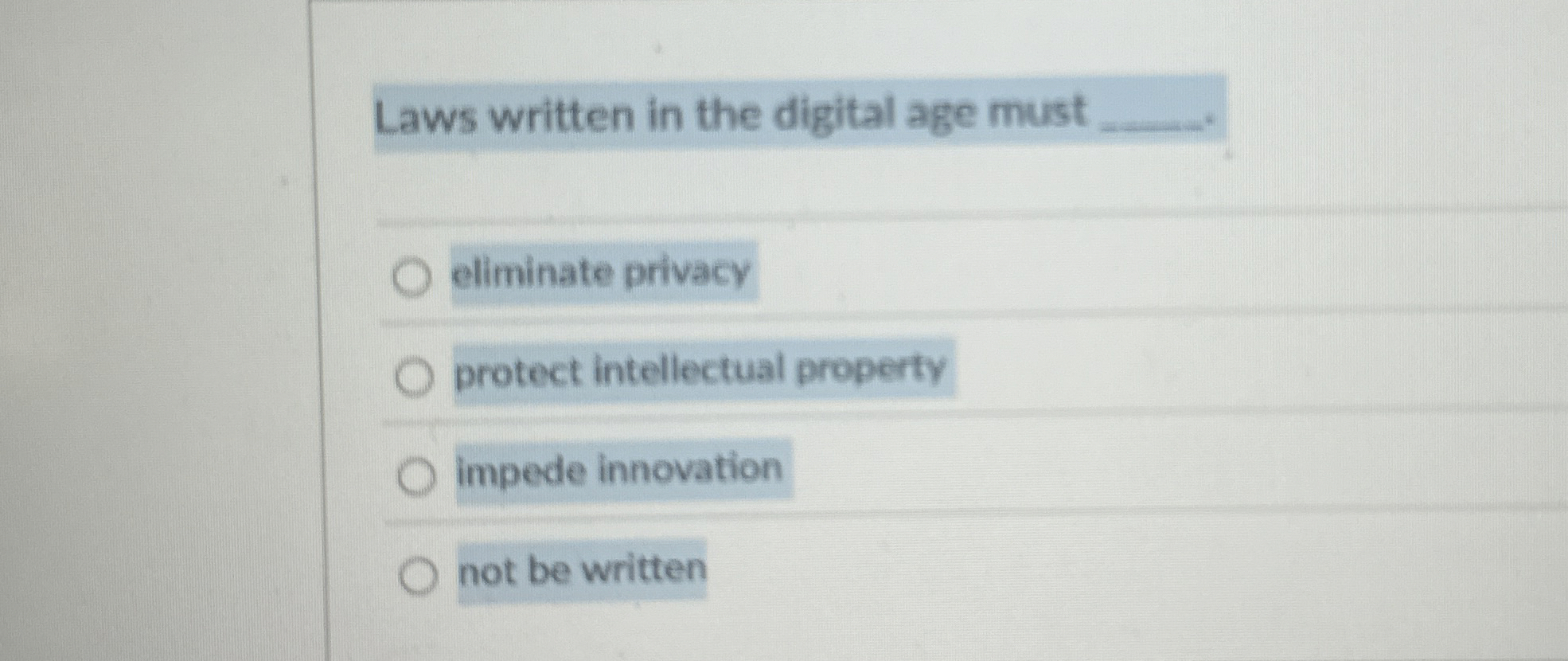 Solved Laws written in the digital age must eliminate