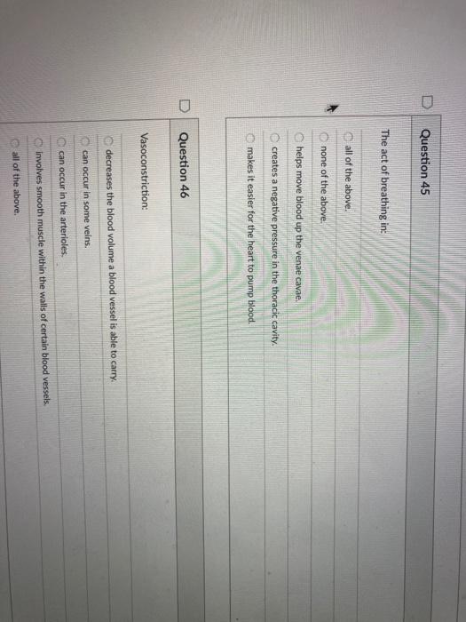 Solved Question 43 Stroke volume: Is the total amount of | Chegg.com