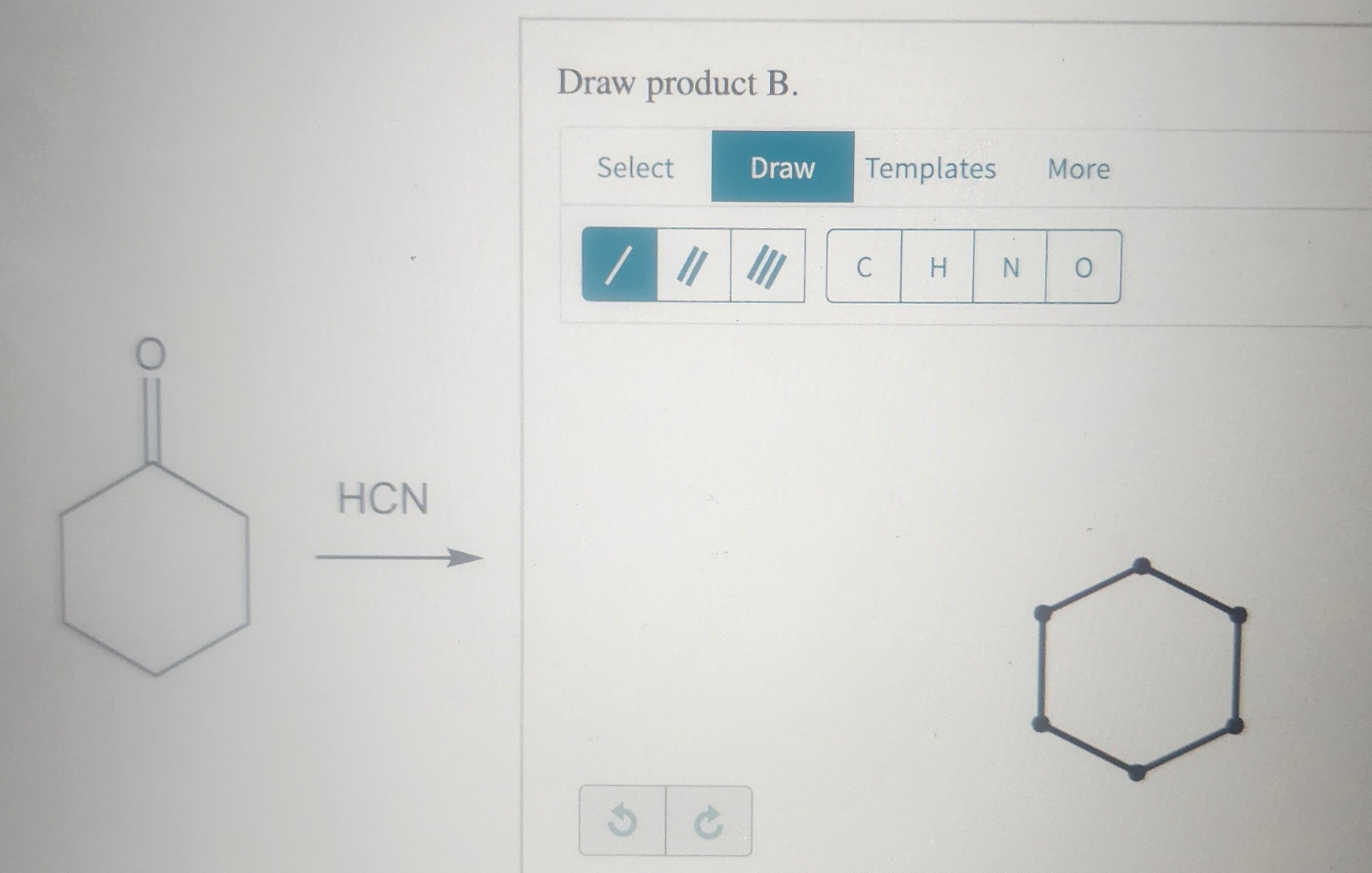 Solved Draw Product B.SelectTemplatesMoreCHN0 | Chegg.com