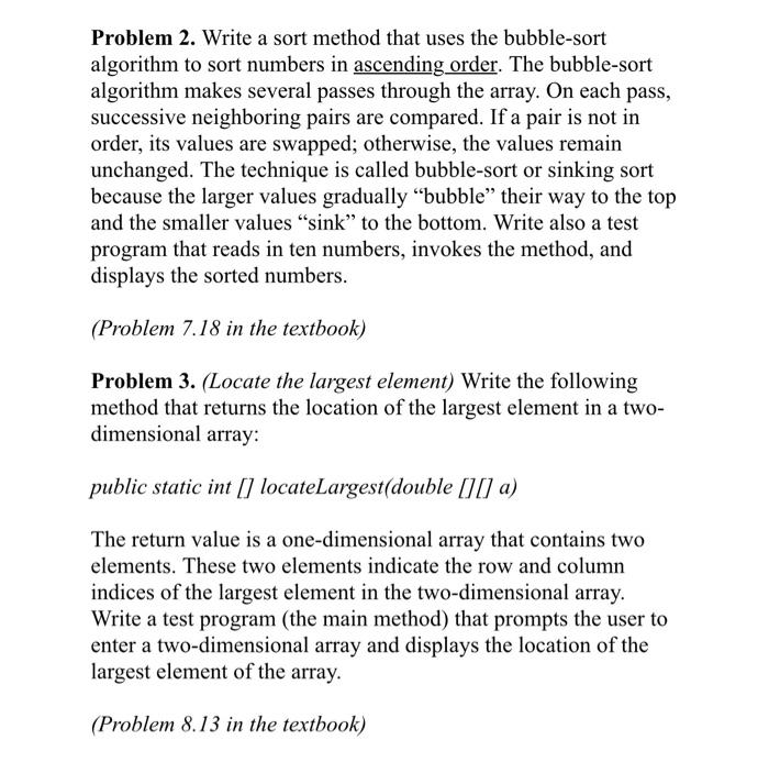 Solved (JAVA) please help me to solve these problems. and | Chegg.com