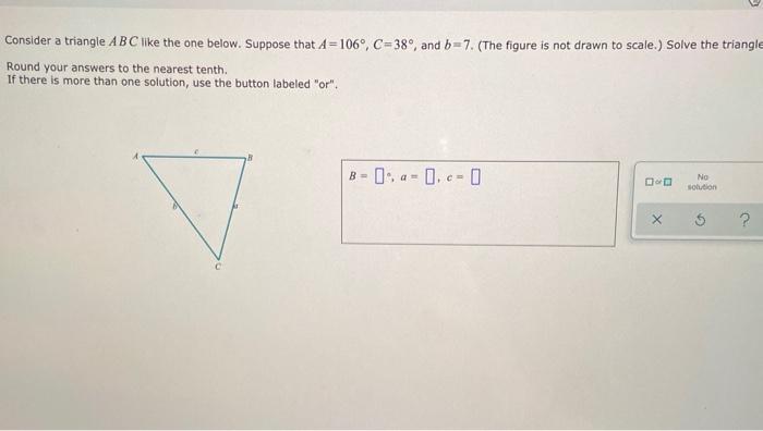 Solved Consider a triangle ABC like the one below. Suppose | Chegg.com