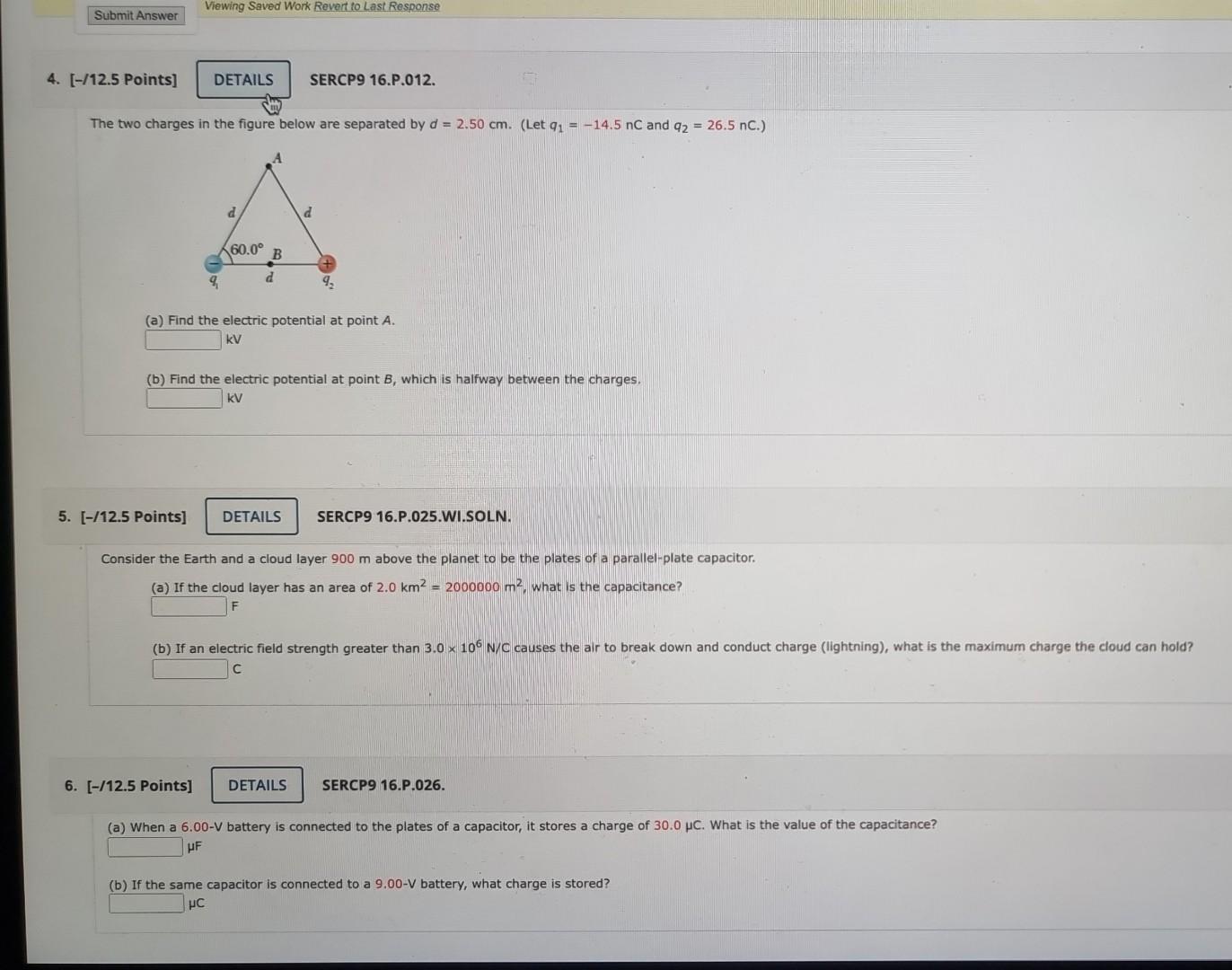 Solved The Two Charges In The Figure Below Are Separated By | Chegg.com