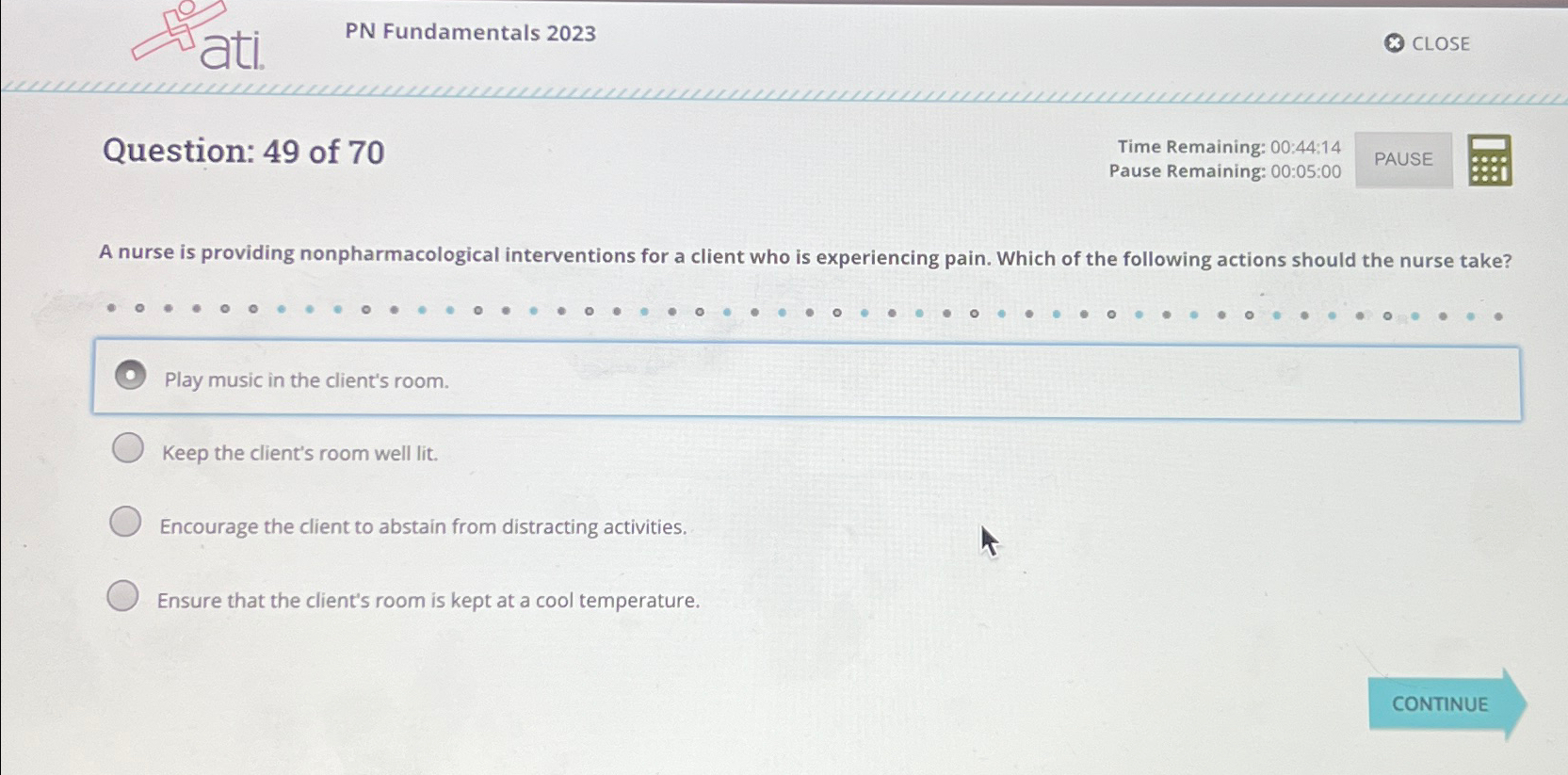 Solved PN Fundamentals 2023CLOSEQuestion: 49 ﻿of 70Time | Chegg.com