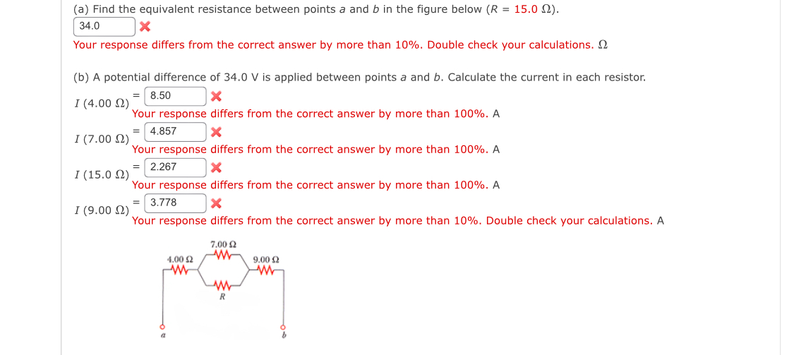 Solved (a) ﻿Find the equivalent resistance between points a | Chegg.com