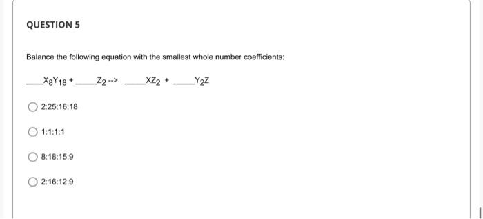 Solved Balance the following equation with the smallest | Chegg.com
