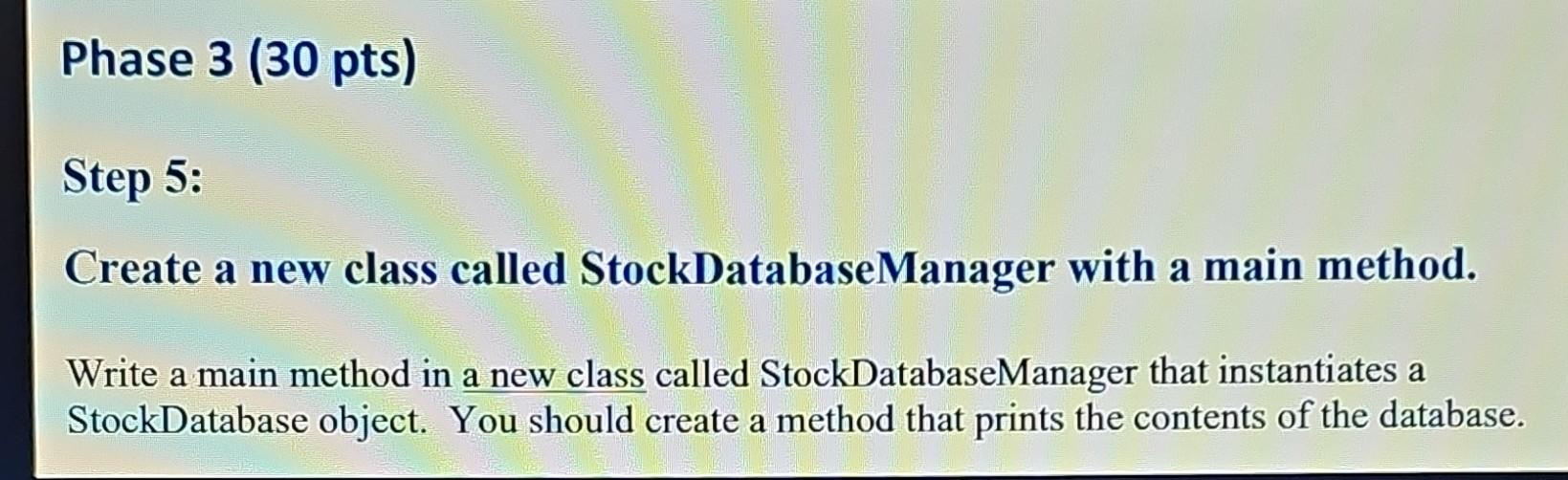 Solved Hi, I finished phase 1 through 3 on this lab in Java. | Chegg.com