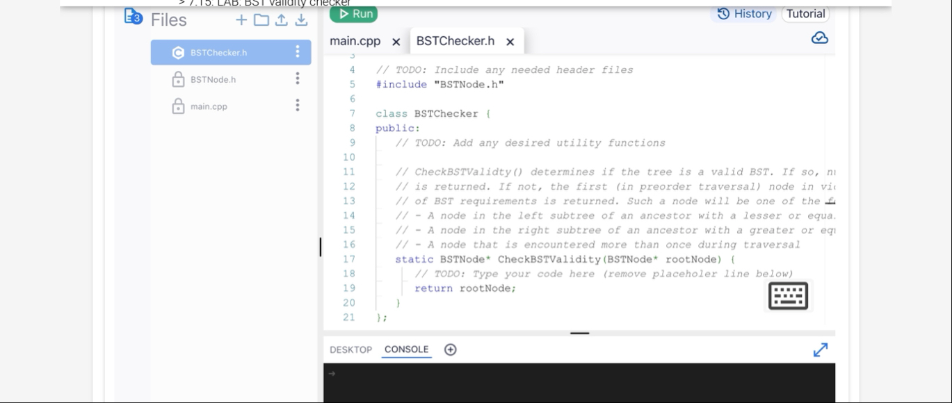 Solved DESKTOPCONSOLEBST validity checker overviewThis lab | Chegg.com