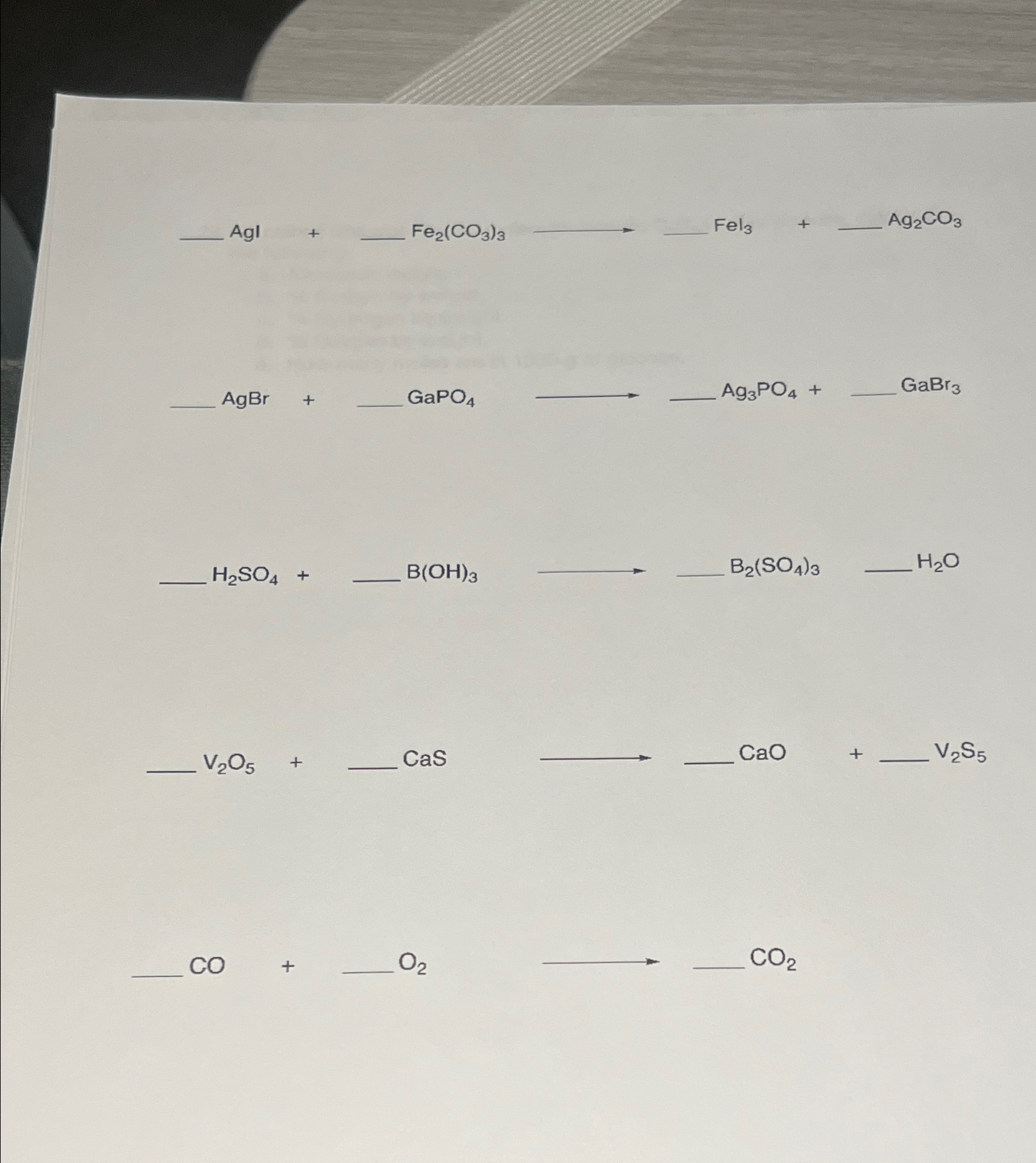 Solved AgI Fe2 CO3 3 Fel3 Ag2CO3AgBr Chegg