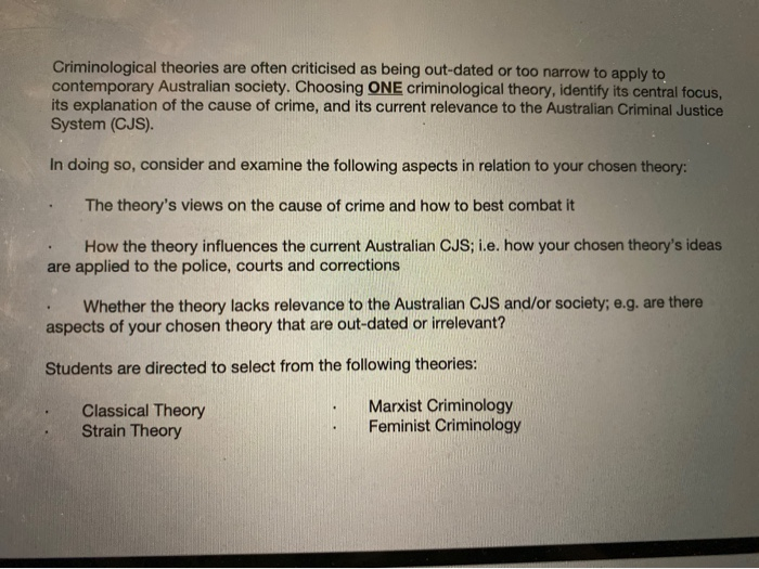 criminology theory paper