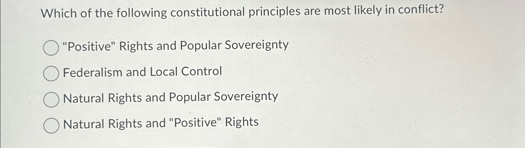 Solved Which of the following constitutional principles are | Chegg.com