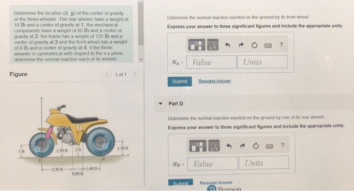 Solved Determine the location of the center of gravity of | Chegg.com