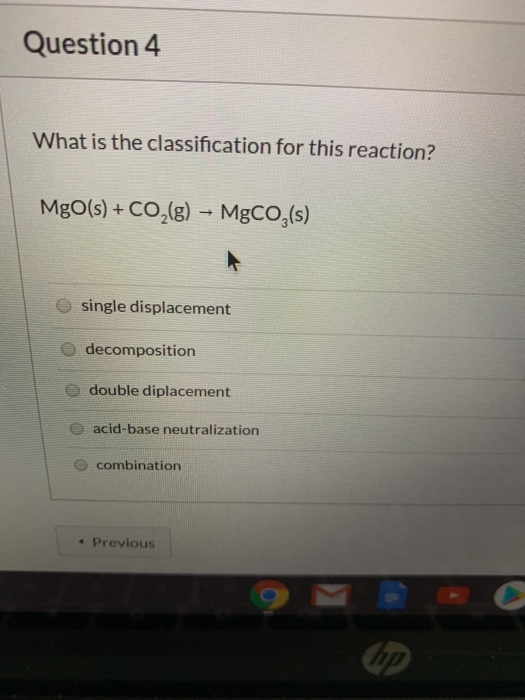 Solved Question 4 What is the classification for this | Chegg.com