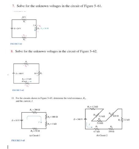 Solved 7. Solve For The Unknown Voltages In The Circuit Of | Chegg.com