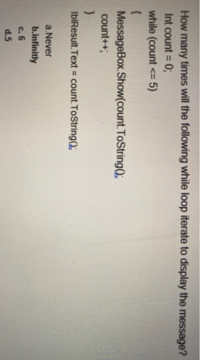 Solved You want to write a for loop that displays I love to | Chegg.com