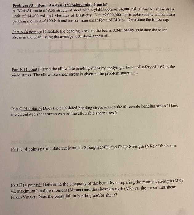 Solved Problem #1-Stress and Strain Analysis (20 points | Chegg.com