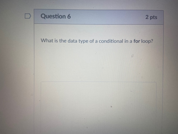 Solved Question 6 2 pts What is the data type of a | Chegg.com