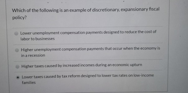 Solved Which Of The Following Is An Example Of Chegg