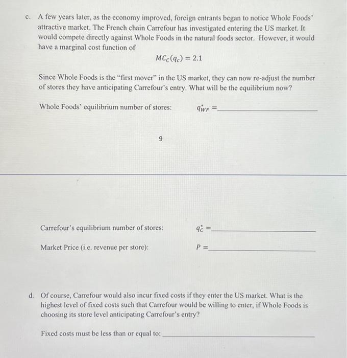 Solved 4. Wild, Wild Oats. Back to 2006, Whole Foods and | Chegg.com