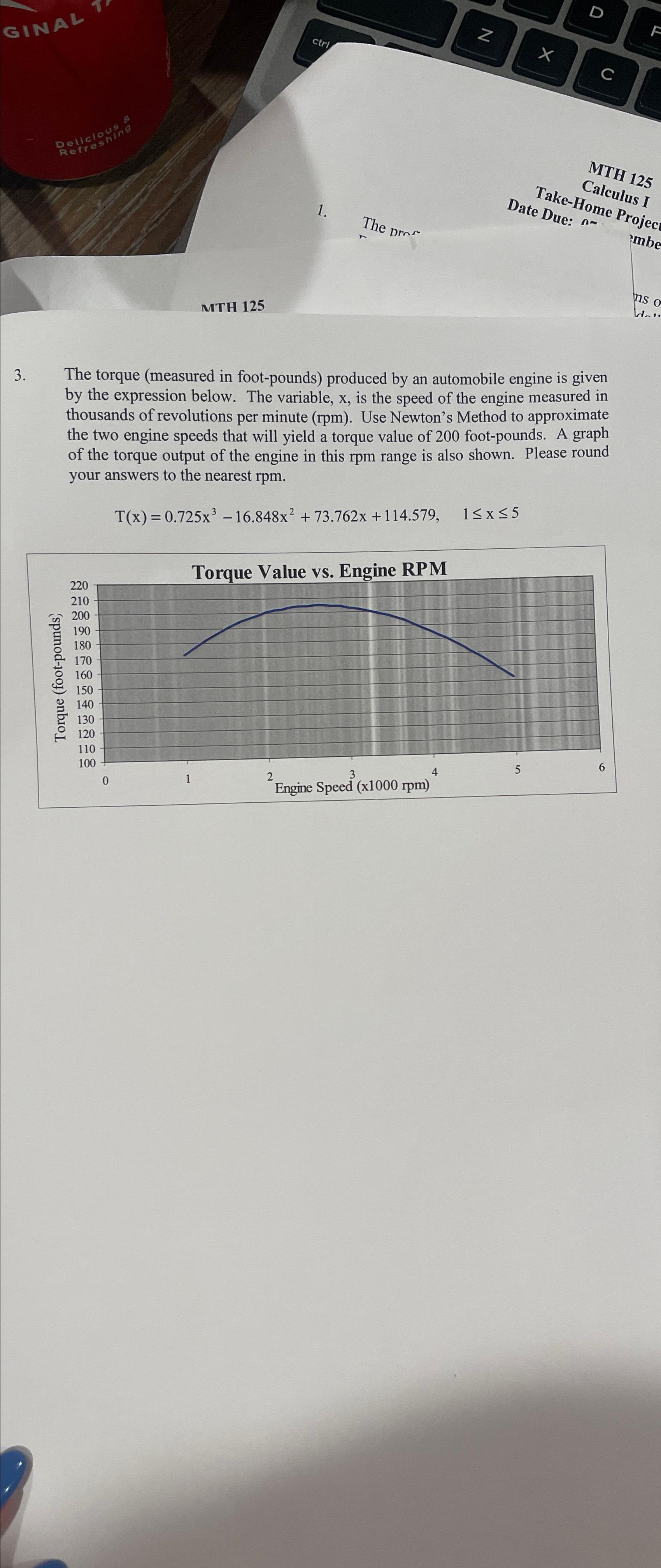 solved-the-torque-measured-in-foot-pounds-produced-by-an-chegg