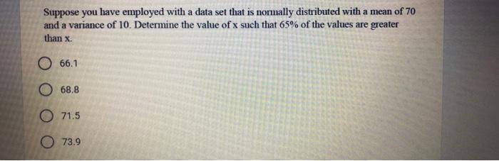 Solved Suppose you have employed with a data set that is | Chegg.com