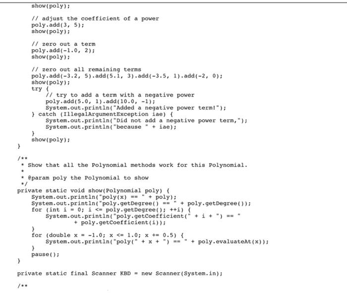 Solved Polynomial Implementation (ADT Implementation Using | Chegg.com