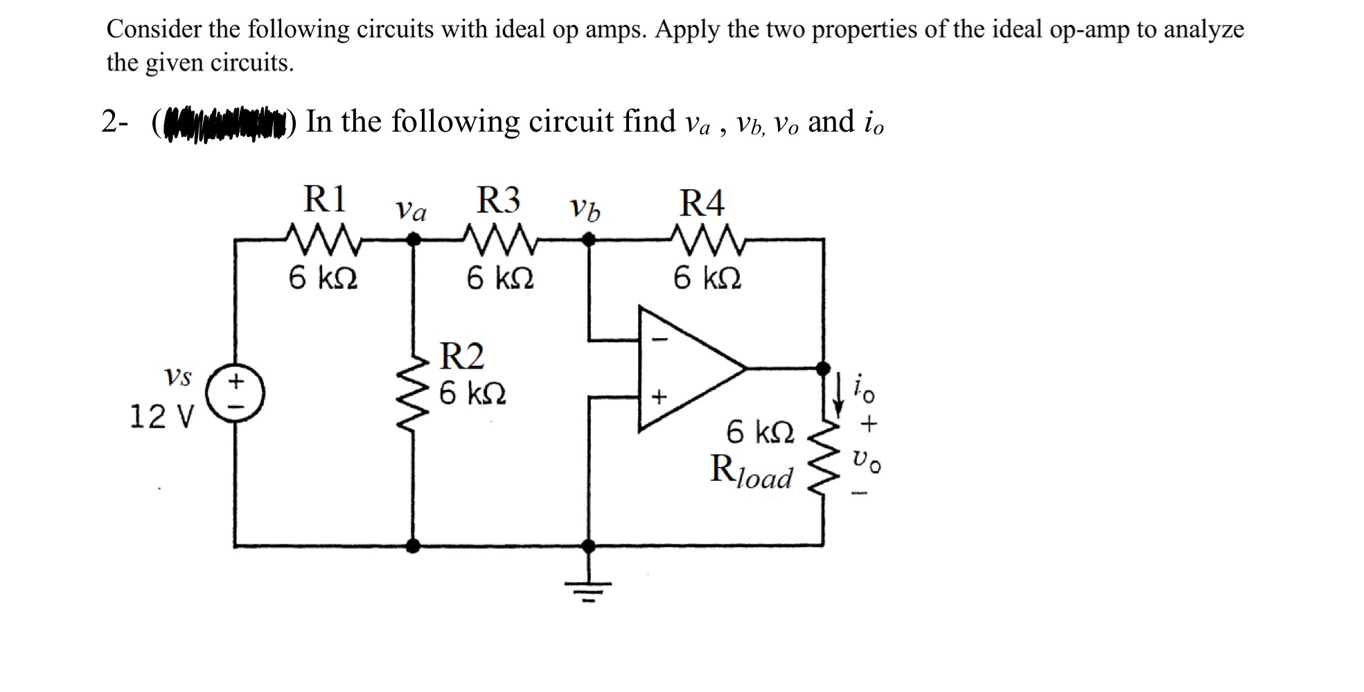 Solved Consider the following circuits with ideal op amps. | Chegg.com