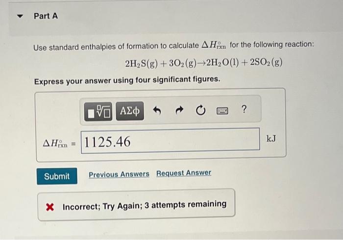 Use standard enthalpies of formation to calculate \( \Delta H_{\mathrm{rxn}}^{\circ} \) for the following reaction:
\[
2 \mat