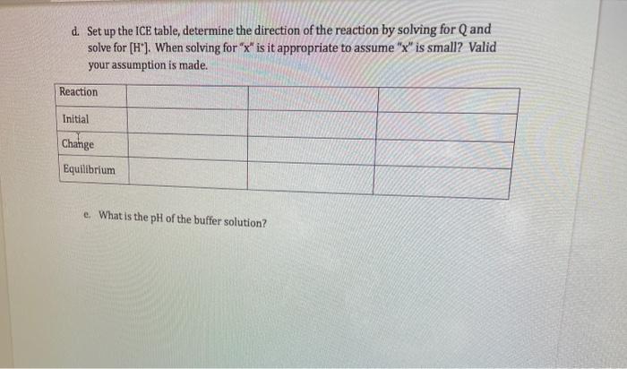 Solved 1. Determine the pH of a buffer solution of 0.25 M | Chegg.com
