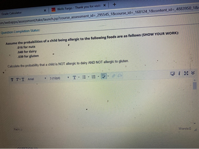 Solved Wells Fargo Thank you to VIU Grade Calculator