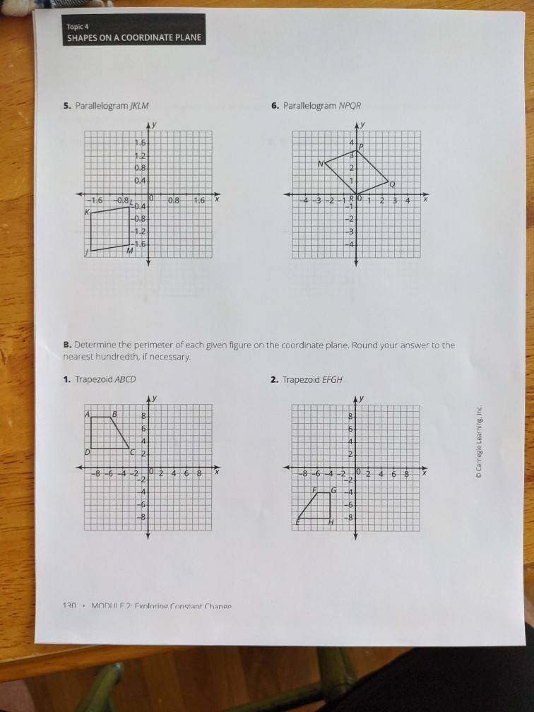 Solved Topic 4 SHAPES ON A COORDINATE PLANE 5. | Chegg.com