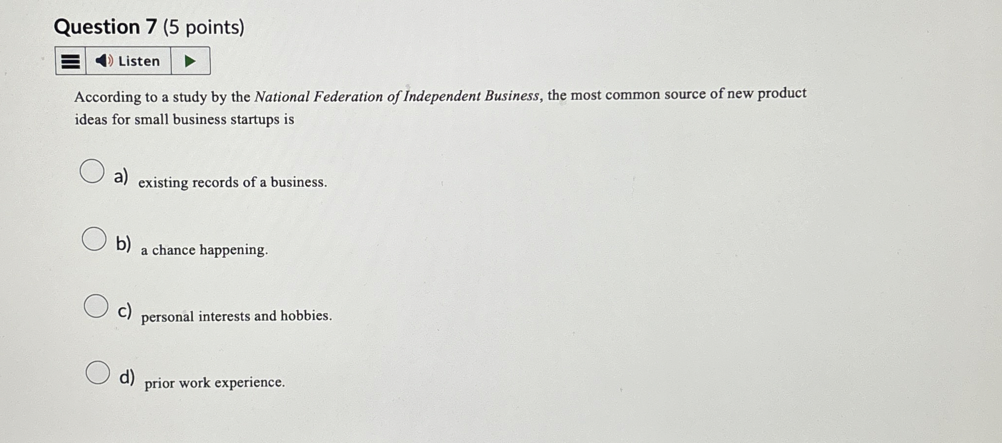 Solved Question 7 (5 ﻿points)According to a study by the | Chegg.com