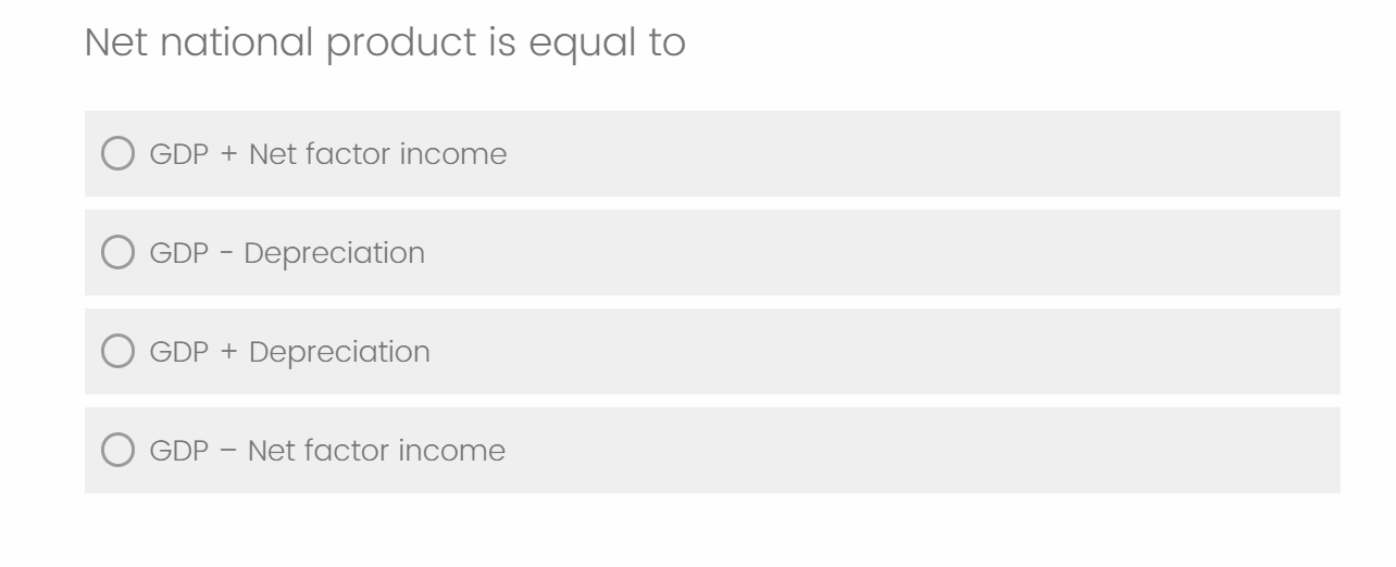 Solved Net national product is equal toGDP + ﻿Net factor | Chegg.com