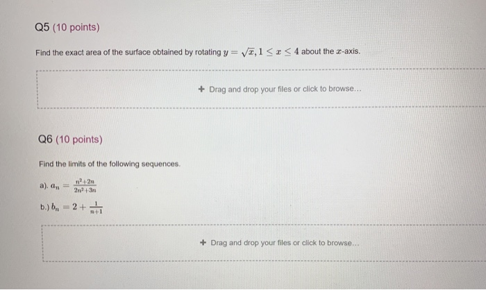 Solved Q5 (10 points) Find the exact area of the surface | Chegg.com