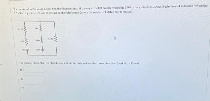 Solved For the circuit in the image below. Find the three | Chegg.com