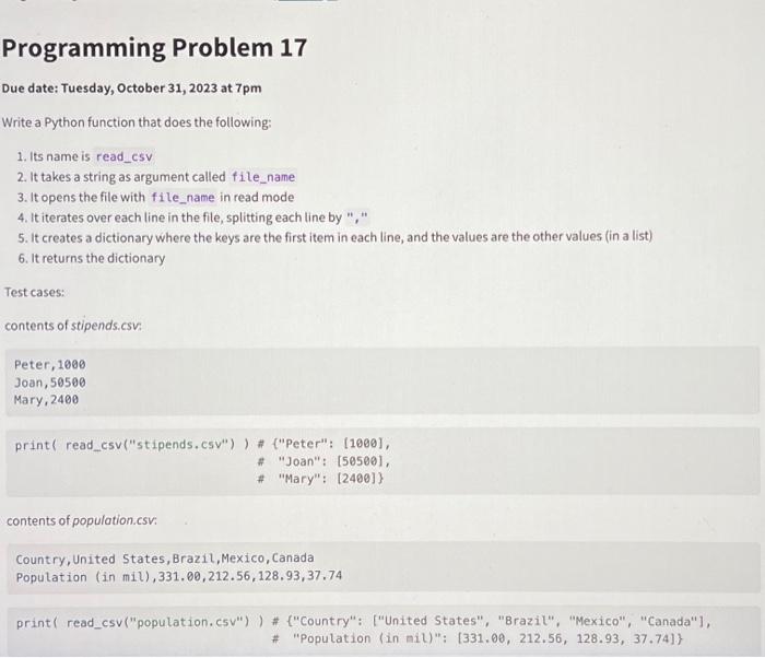 Please provide a sample code with explanation and | Chegg.com