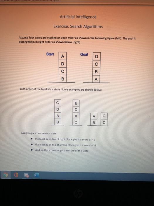 Artificial Intelligence Exercise: Search Algorithms | Chegg.com