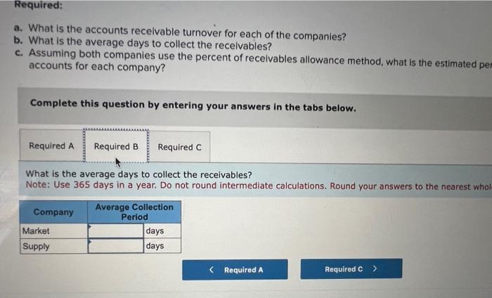 Solved 5 Exercise 7-16A (Algo) Accounts receivable turnover | Chegg.com