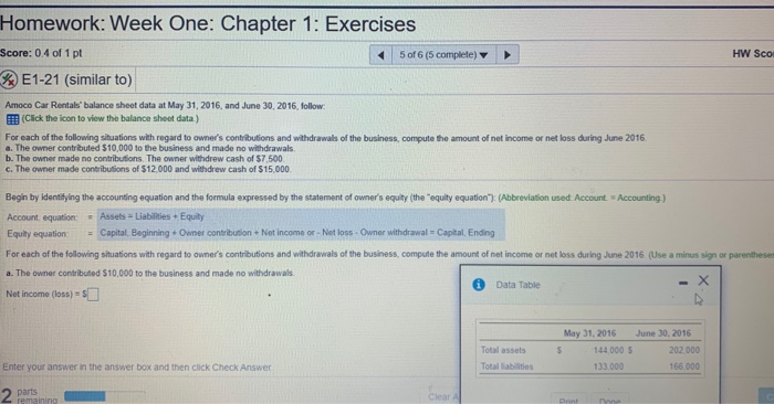 Solved Homework: Week One: Chapter 1: Exercises Score: 0.4 | Chegg.com