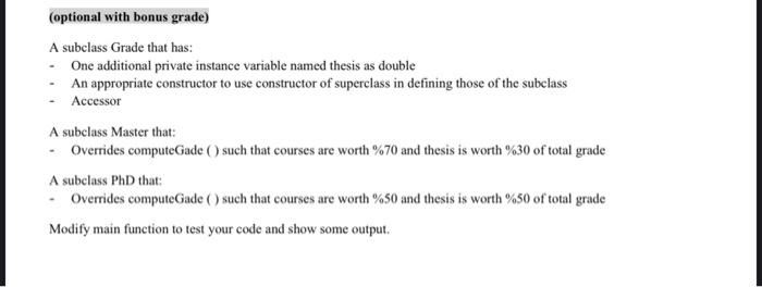 Solved Write a java program that has: A class University | Chegg.com
