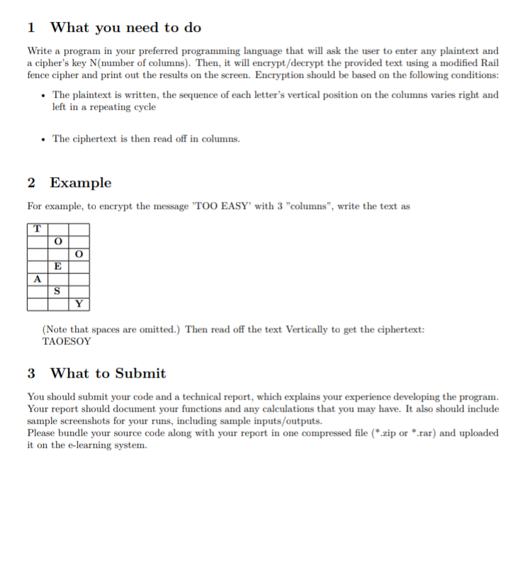 Solved 1 What you need to do Write a program in your | Chegg.com