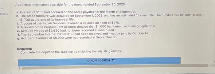 Solved 1 Trial balance2 income statement3 statement of | Chegg.com