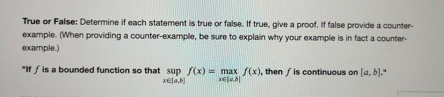 Solved True or False: Determine if each statement is true or | Chegg.com