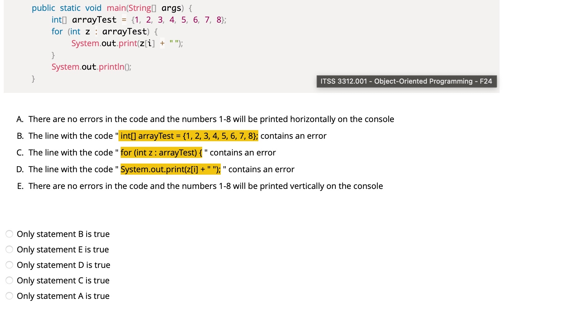 Solved A. ﻿There are no errors in the code and the numbers | Chegg.com