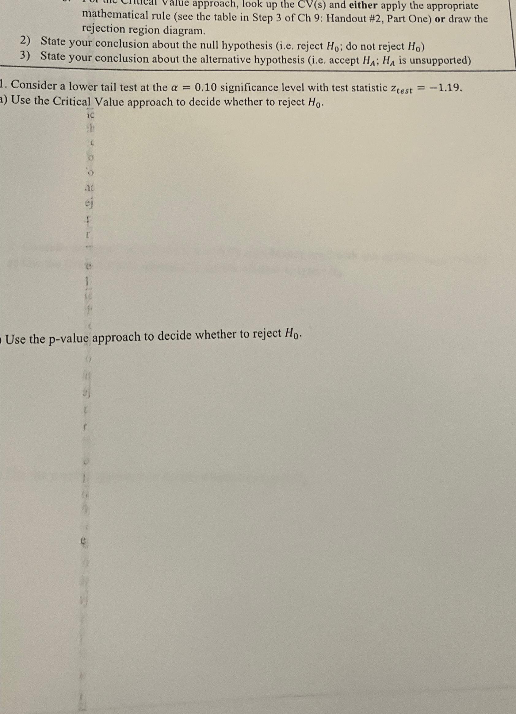 Solved mathematica rejection region diagram.\\nState your | Chegg.com