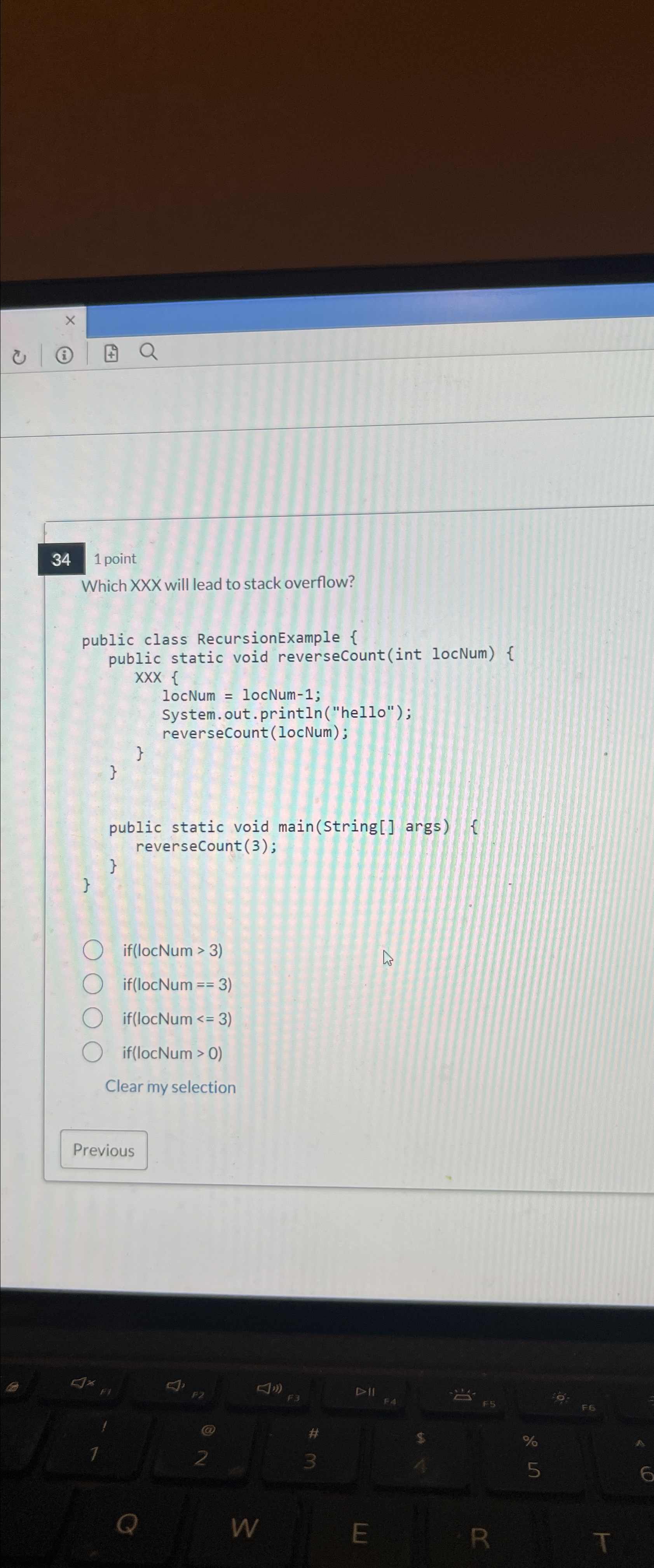 Solved X(i)1 ﻿pointWhich XXX will lead to stack | Chegg.com