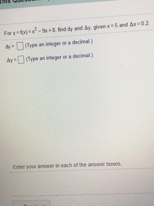 solved-for-y-f-x-x2-9x-8-find-dy-and-ay-given-x-chegg