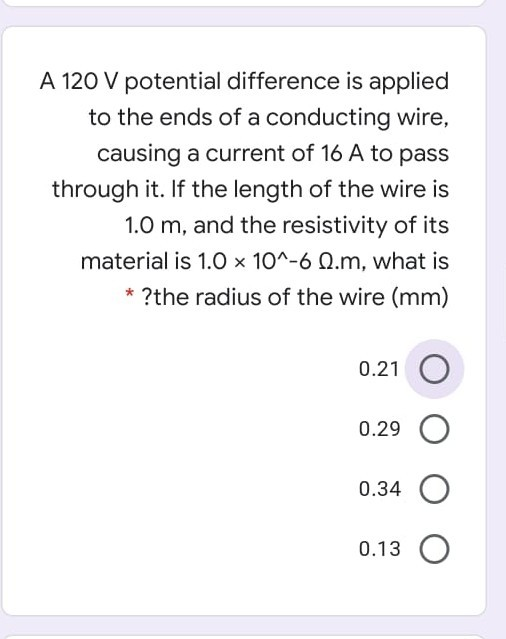 Solved A 120 V potential difference is applied to the ends | Chegg.com